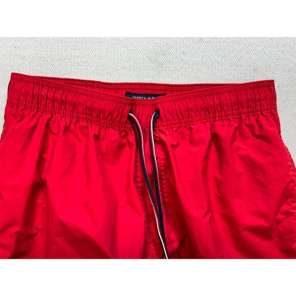 Tommy Hilfiger Men's Swimsuit Trunks Shorts Size M Apple Red Mesh Liner Pockets - Picture 5 of 13